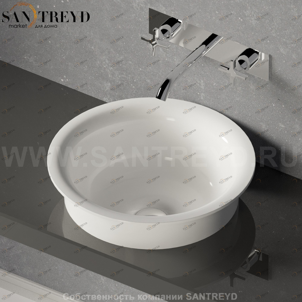 ACER1067SZZZ Накладная раковина под столешницу  круглая Agape 