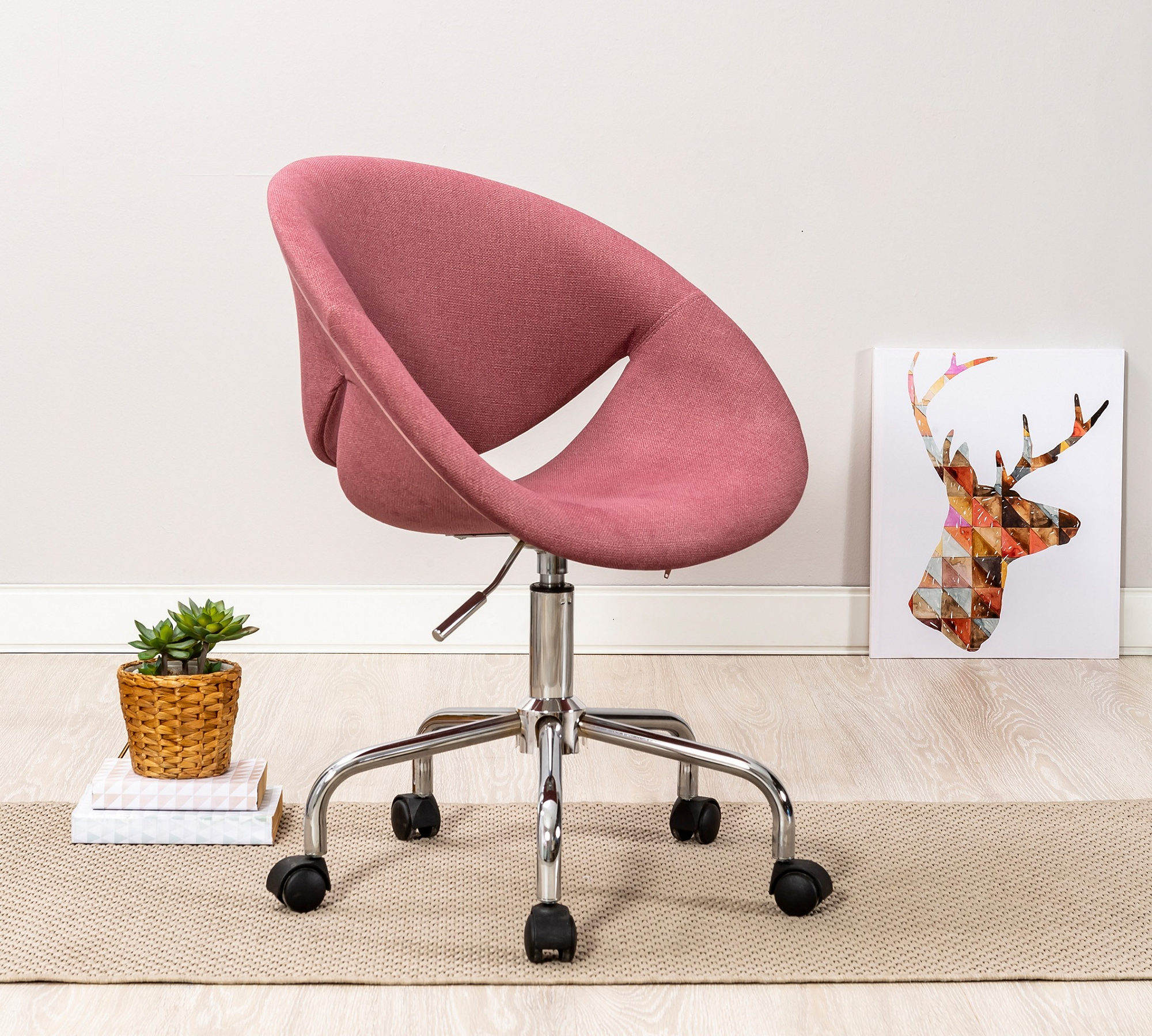 Рабочее креcло на колесах розовое Relax CILEK  00-3832273 Розовый Santreyd  - Вид №3