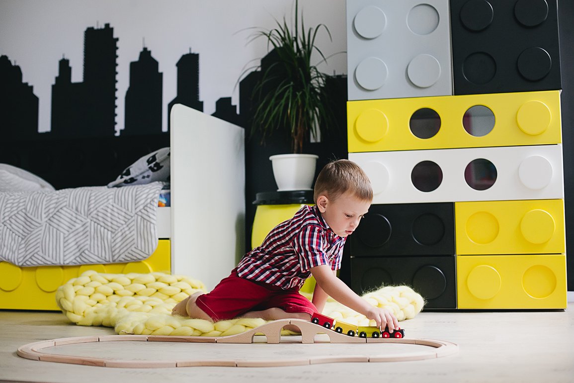 Комод детский малый с 2 ящиками и декором "Леголенд" МАНДАРИН ЛЕГОЛЕНД 178726 Розовый Santreyd  - Вид №9