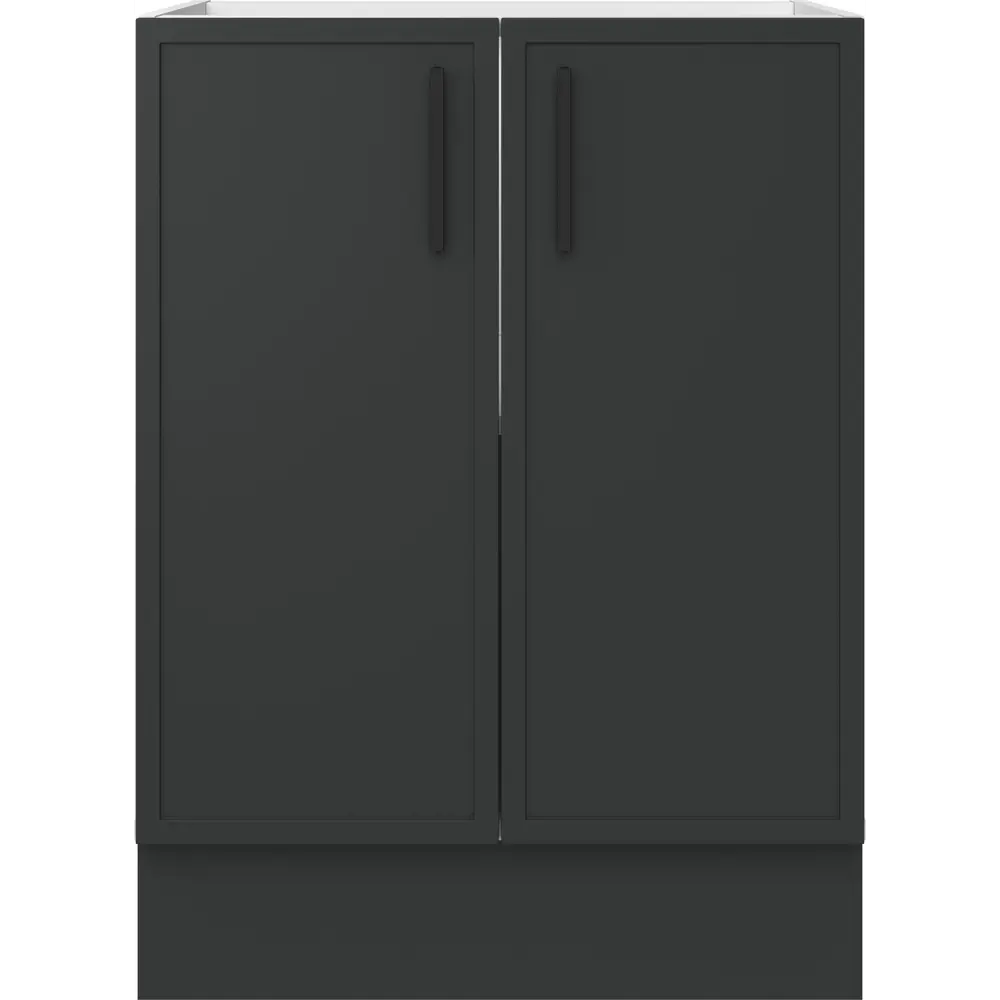 DELINIA Напольный кухонный шкаф Неро в графитовом цвете 60х82.5х58 см 86586487 STLM-0070500 - Вид №3