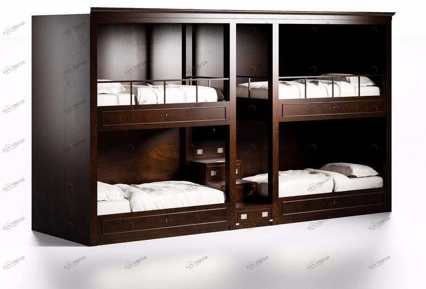 Caroti Блок двухъярусной кровати с лестницей Via montenapoleone 557 