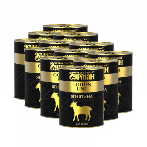 ПР0018353*12 Корм для собак Ягнятина натуральная в желе конс.340г (золотая серия) (упаковка - 12 шт) ЧЕТВЕРОНОГИЙ ГУРМАН