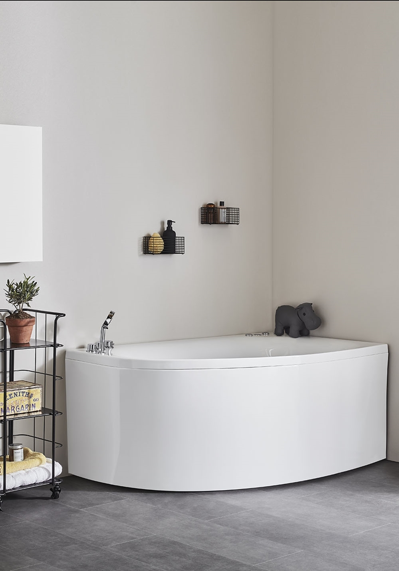 122 Массажные Ванны Sand 160 Gold Left + Смеситель Noro  Белый  - Вид №1