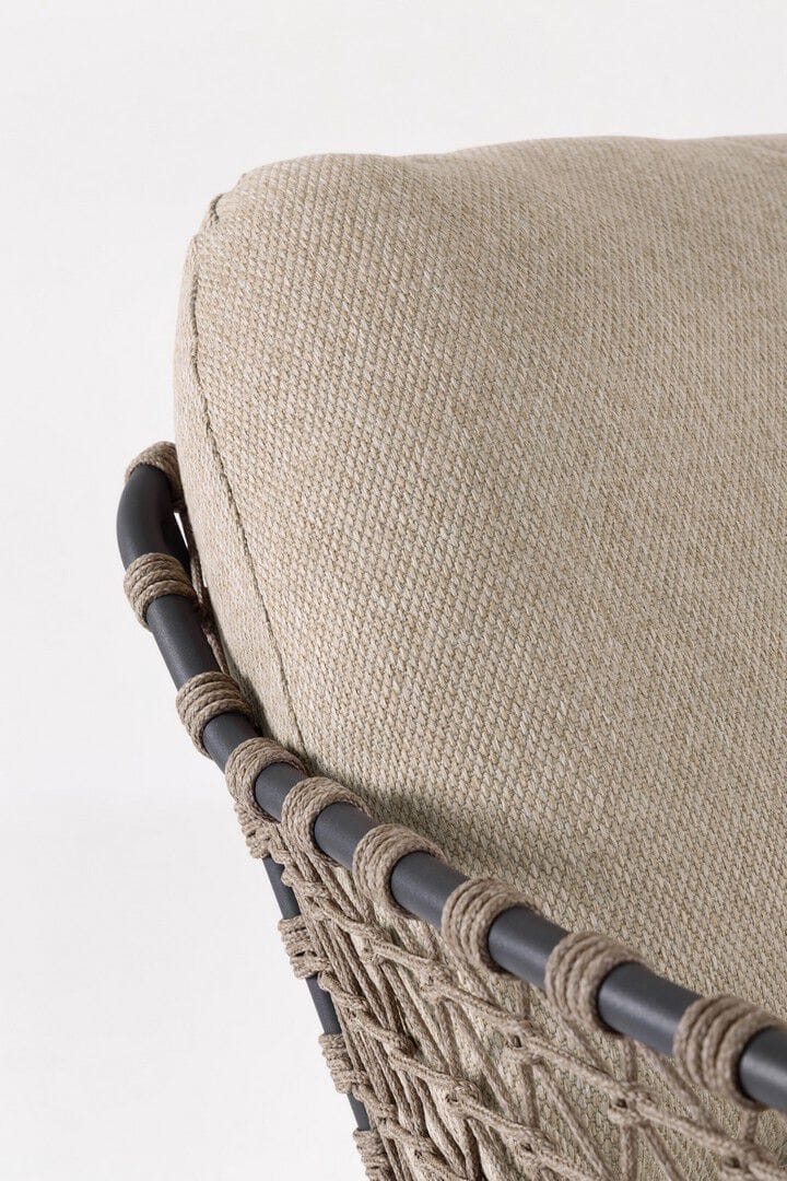 Веревочное и тканевое садовое кресло с подлокотниками BIZZOTTO Ivissa ARCH-00152948 - Вид №6