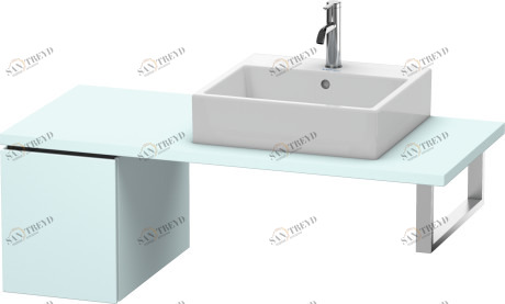 LC583000909 L-Cube Шкафчик для консоли Светло-голубой матовый декор Duravit