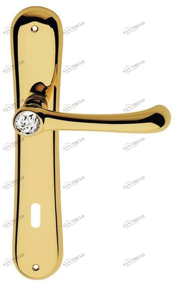 LINEA CALI' Ручка из хромированной латуни с кристаллами Swarovski® на пластине Idea sun-id-1408129