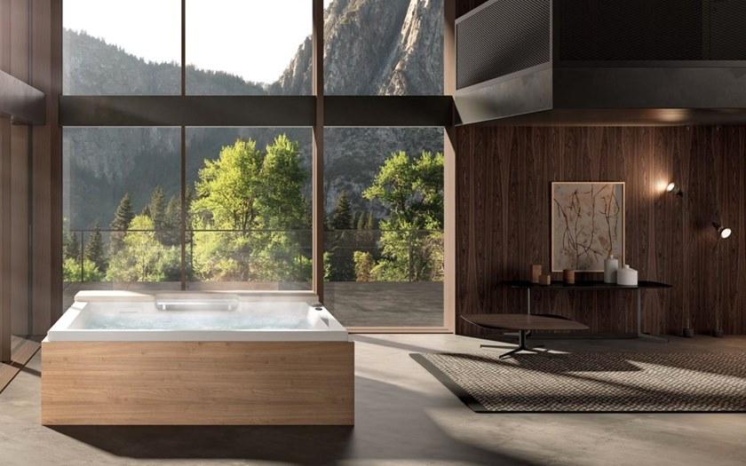 Albatros Квадратный мини-бассейн с 4-х местной хромотерапией Soreha 04so18pn  - Вид №1