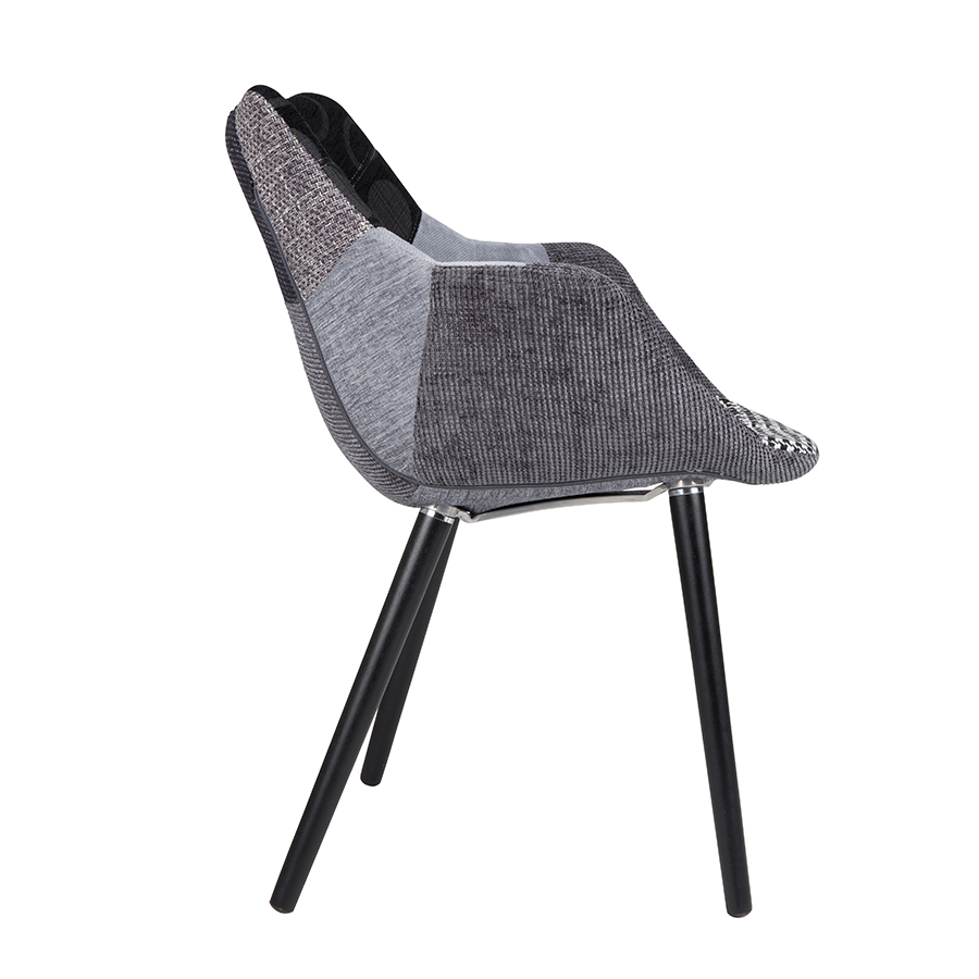 Кресло Twelve Patchwork серое Zuiver 1100267 - Вид №1