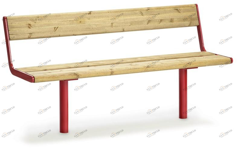 VESTRE Скамья из стали и дерева со спинкой April sun-id-1506518