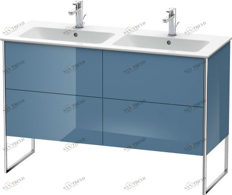 XS444904747 XSquare Тумбочка напольная Каменно-синий глянцевый лак Duravit