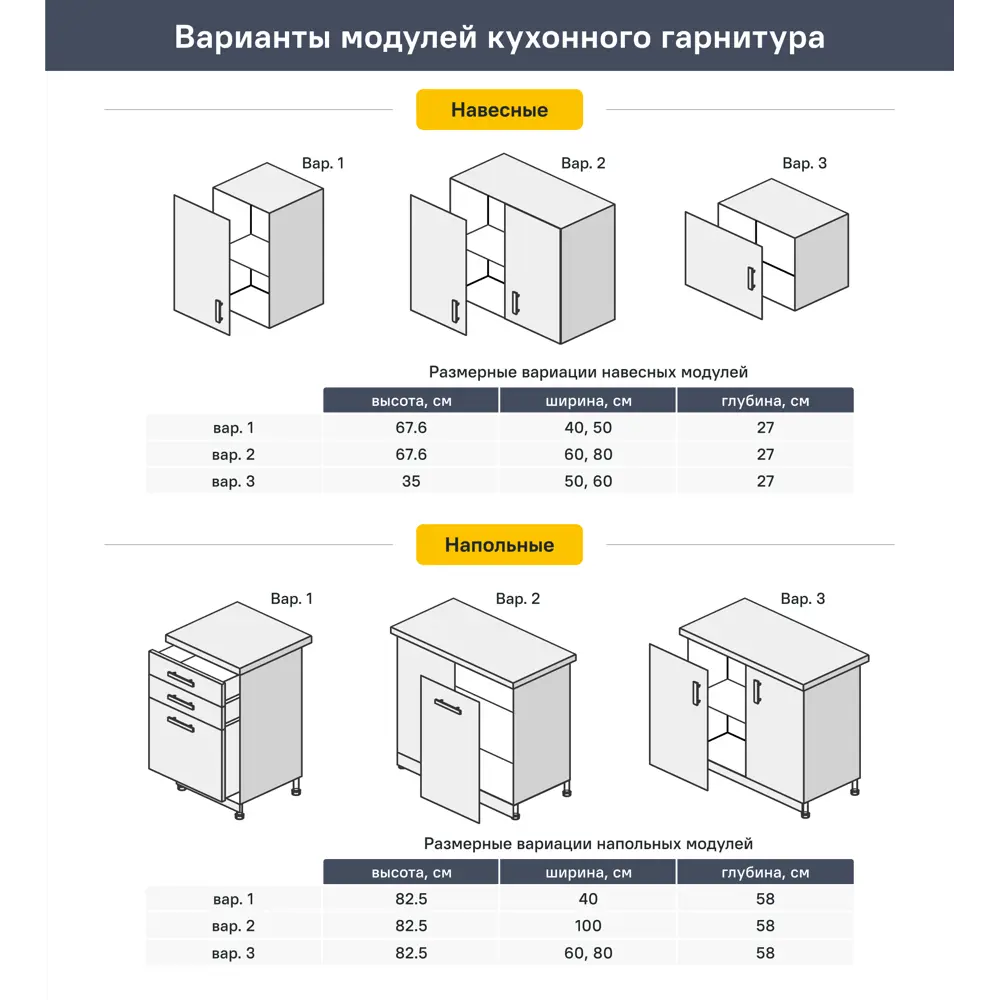 Кухонный шкаф напольный с 3 ящиками Агидель 40x82.5x58 см МДФ цвет белый DELINIA STLM-2182487 - Вид №13