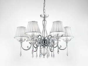 Подвесной светильник из латуни и стекла