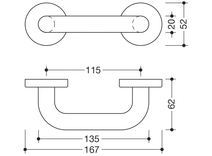 111BG.1 Мебельная ручка ø 20 мм HEWI USA Produkte  - Вид №16