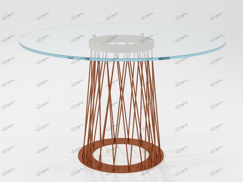Barel Круглый обеденный стол из хрусталя Sistema santiago sun-id-1514154