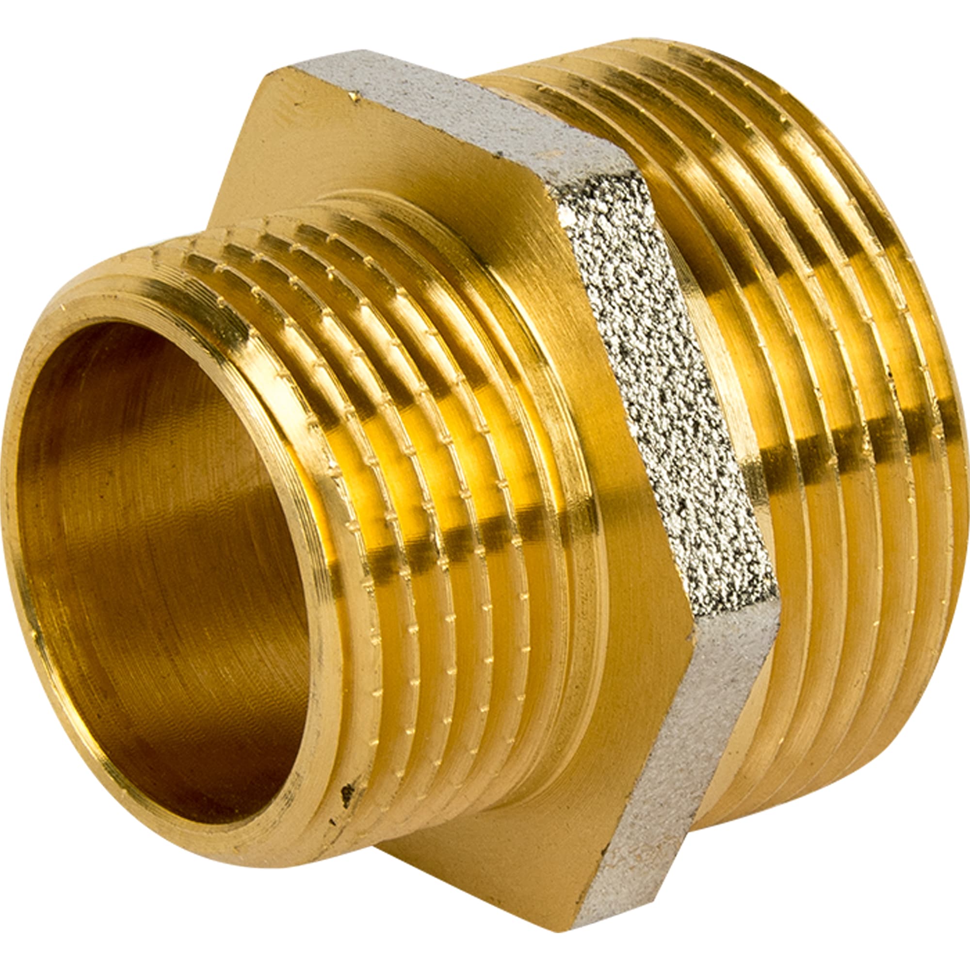 81962416 Ниппель 1 1/4х1 никелерованная латунь Santreyd 