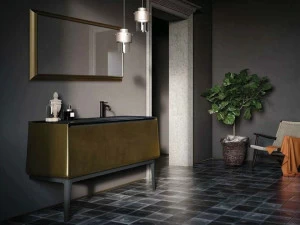 Birex Лаковая тумба под умывальник с дверцами Campus