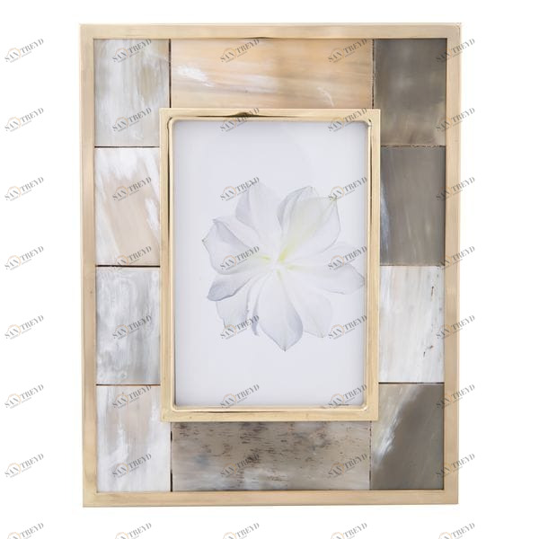 Фоторамка 19х24 см деревянная UNICO  255445 Бежевый;серый;золотой 