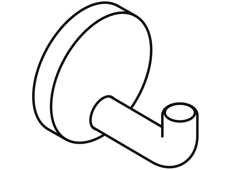 477.90.99045 настенный крючок HEWI Suizidhemmende Produkte  - Вид №3