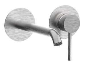 Настенный смеситель для раковины из нержавеющей стали с 2 отверстиями