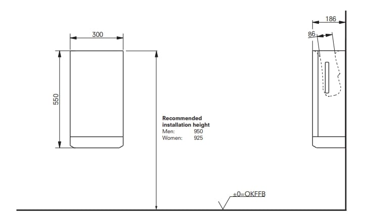 Автоматический электрический воздушный нож полотенца TOTO TYC424W ARCH-00131621 - Вид №3