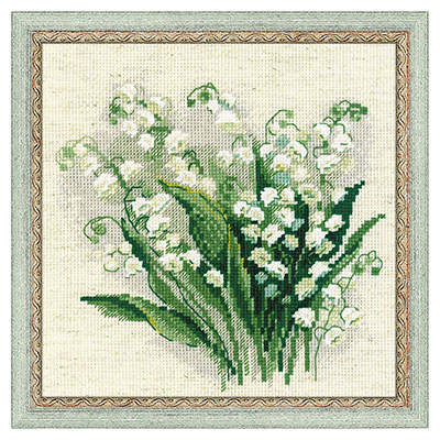 1497 Набор для вышивания Весенние ландыши 20 х 20 см RIOLIS Сотвори Сама 