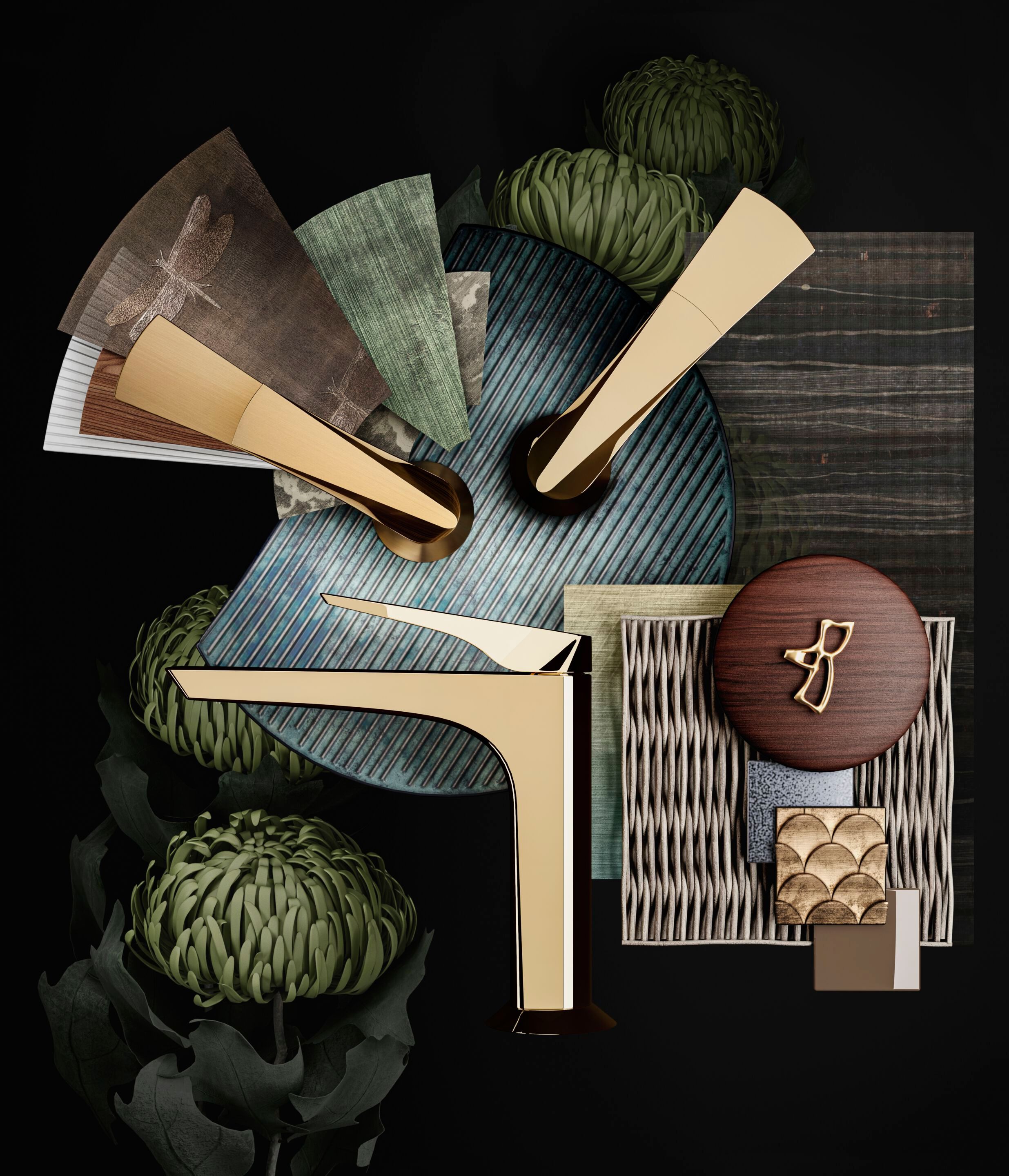 Высокий смеситель для раковины из хромированной латуни со сливом Gessi вентилятор ARCH-00111464 - Вид №1