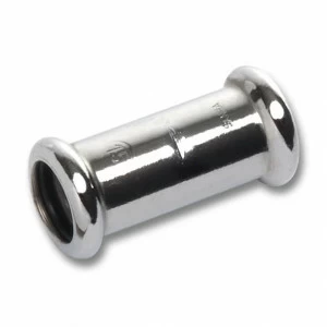 11627028 SANHA 16270 пресс-фитинг, медь, муфта ВПр-ВПр, хром. 28 мм