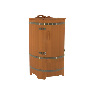 875 Фитобочка прямая "Премиум" цвет коньяк, покрытие тиковым маслом, фурнитура 409 Alyarus