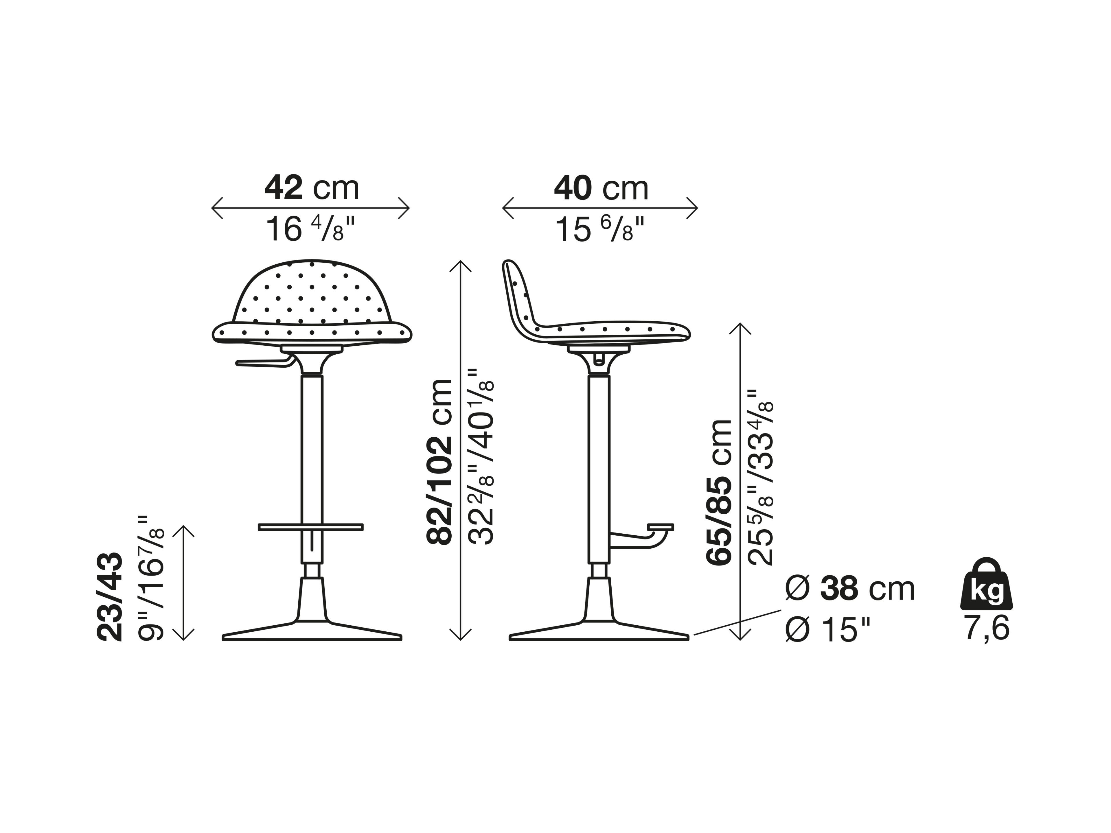Регулируемая высота ткани поворотный стул Kristalia Pilat ARCH-00010835 - Вид №1
