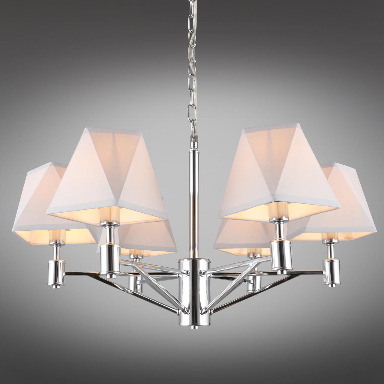 Подвесная люстра Omnilux Ossana OML-65103-06 OMNILUX ДИЗАЙНЕРСКИЕ, OSSANA 328703 Белый;хром  - Вид №2