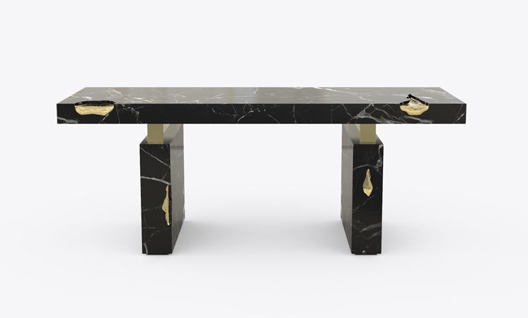 0-014 Рабочий стол Empire Nero Marquina Boca Do Lobo  - Вид №10