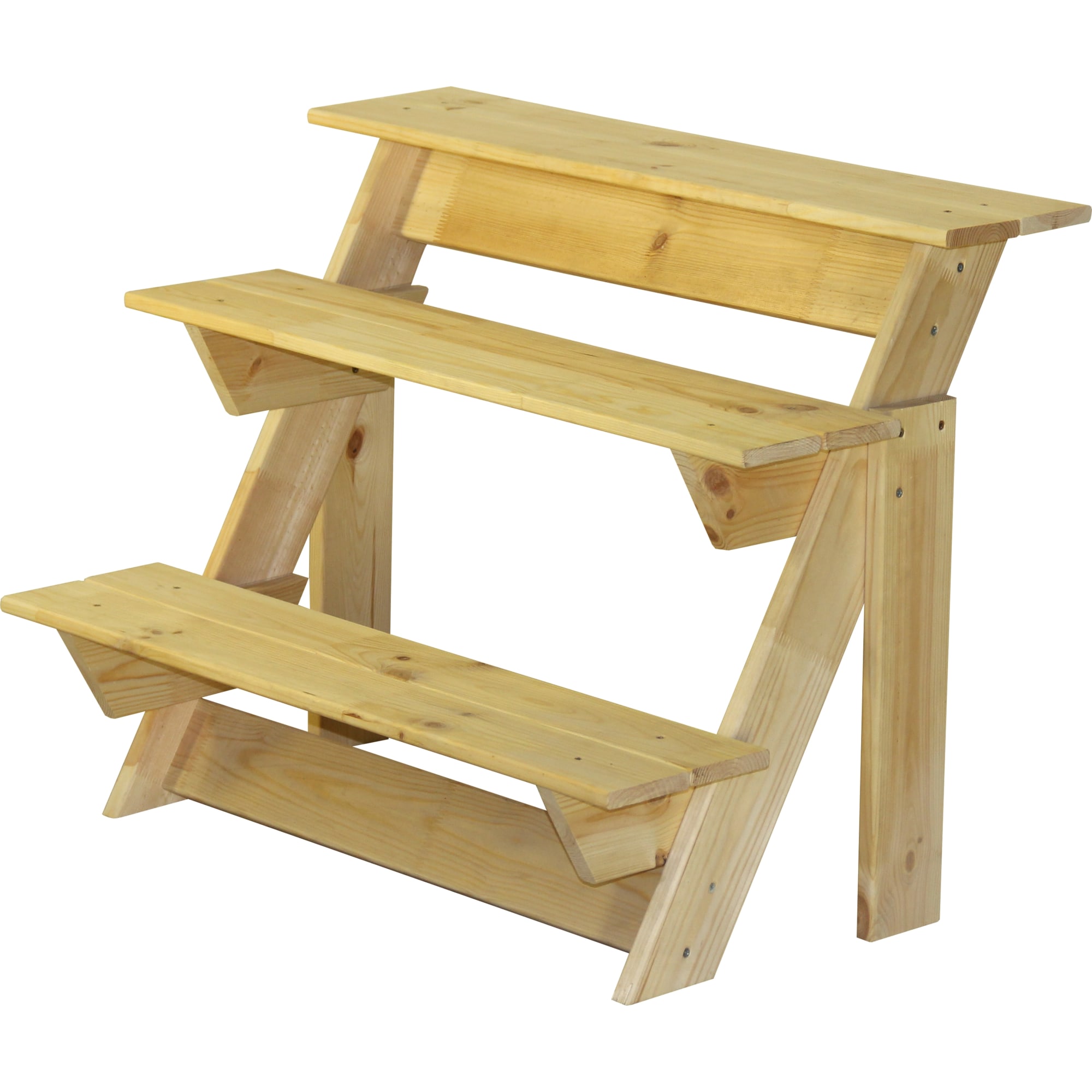 83815354 Стойка для цветочного горшка Остерлен «Лесенка» на 3 полки дерево Santreyd 