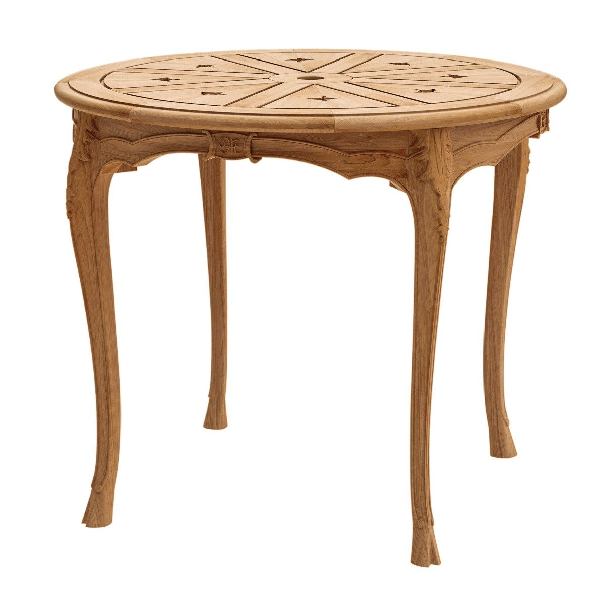 Круглый стол из тикового дерева ASTELLO Fleur de Lys ARCH-00010029