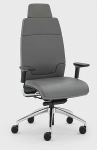 Viganò Кожаное офисное кресло на эстакаде с подлокотниками Madam office