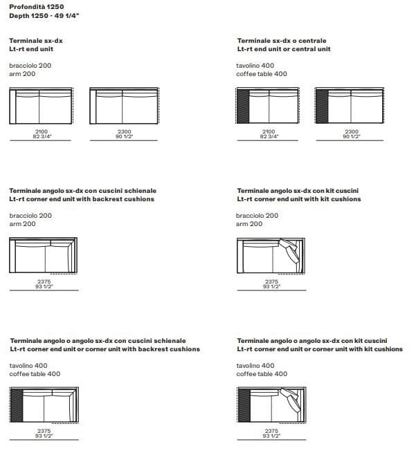 Угловой диван из ткани Poliform ARCH-00101016 - Вид №11