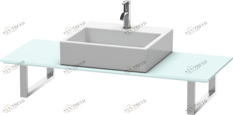 XL010C00909 Консоль для накладных раковин и встраиваемых умывальников, для пристенного варианта X-Large #XL010C 480 мм Светло-голубой матовый декор Duravit