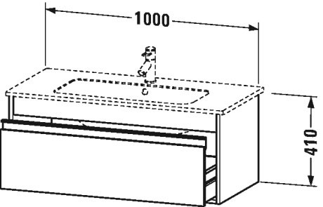 KT642005252 Ketho Тумбочка подвесная Европейский дуб, декор Duravit - Вид №1