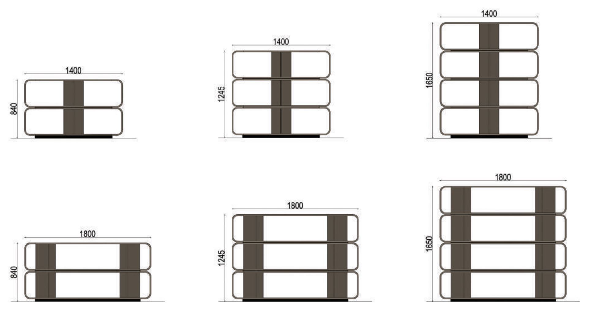 Деревянный двухсторонний книжный шкаф Barba design Round Up ARCH-00050623 - Вид №5