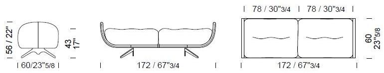 Borzalino Мягкая кожаная скамейка Ayton sun-id-1352666 - Вид №3