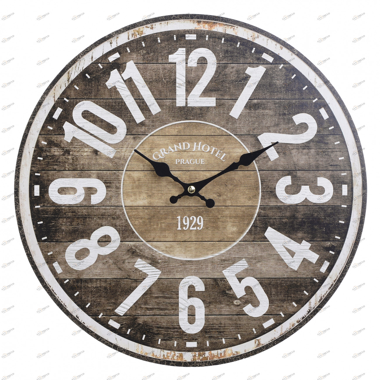 Часы настенные Marcello коричневого цвета TO4ROOMS  214078 Коричневый 