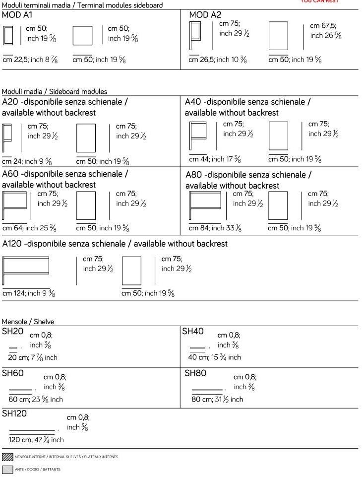AMURA Буфет из лакированной древесины с распашными дверцами Sistema parere 2 sun-id-1489206 - Вид №6