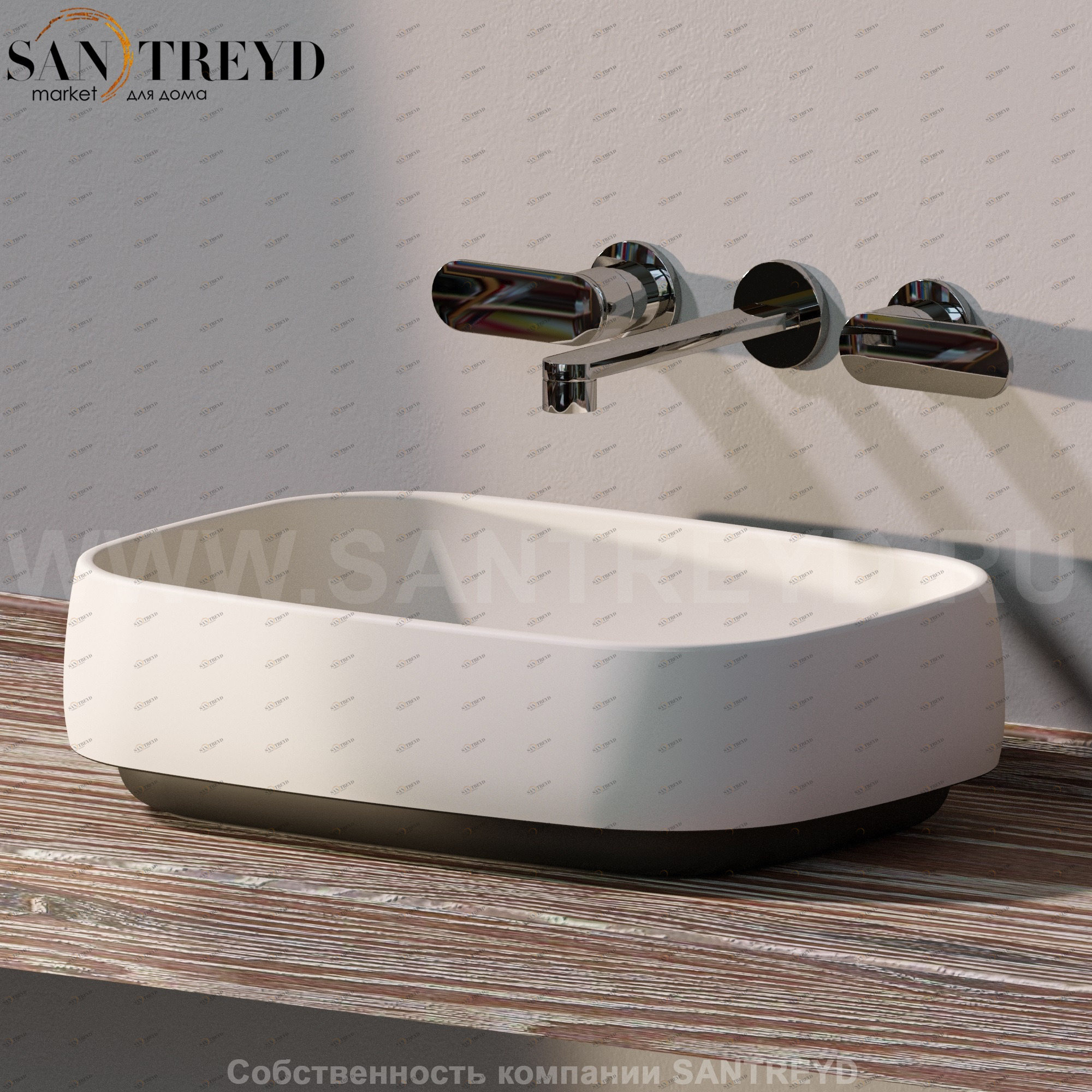 FG50A90037006 Накладная раковина на столешницу  прямоугольная Ceramica Flaminia Flag