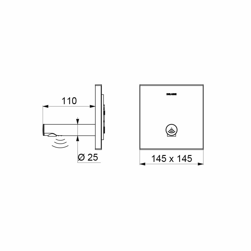 370010 Сенсорный кран для раковины BINOPTIC DELABIE  - Вид №1