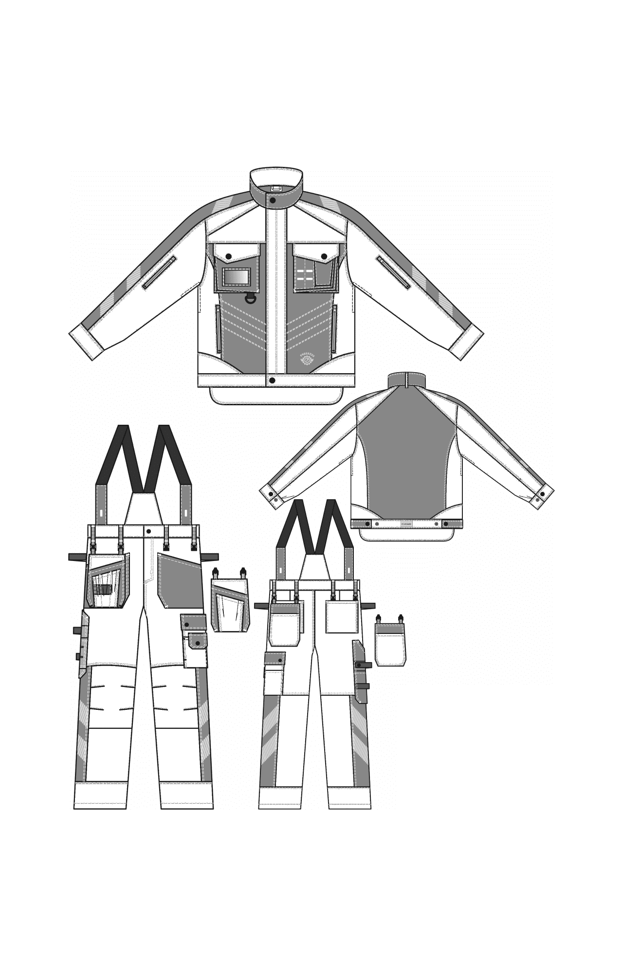68817 Костюм "Прогресс" темно-серый светло-серый с лимонным  Летняя спецодежда  размер 52-54/170-176  - Вид №6