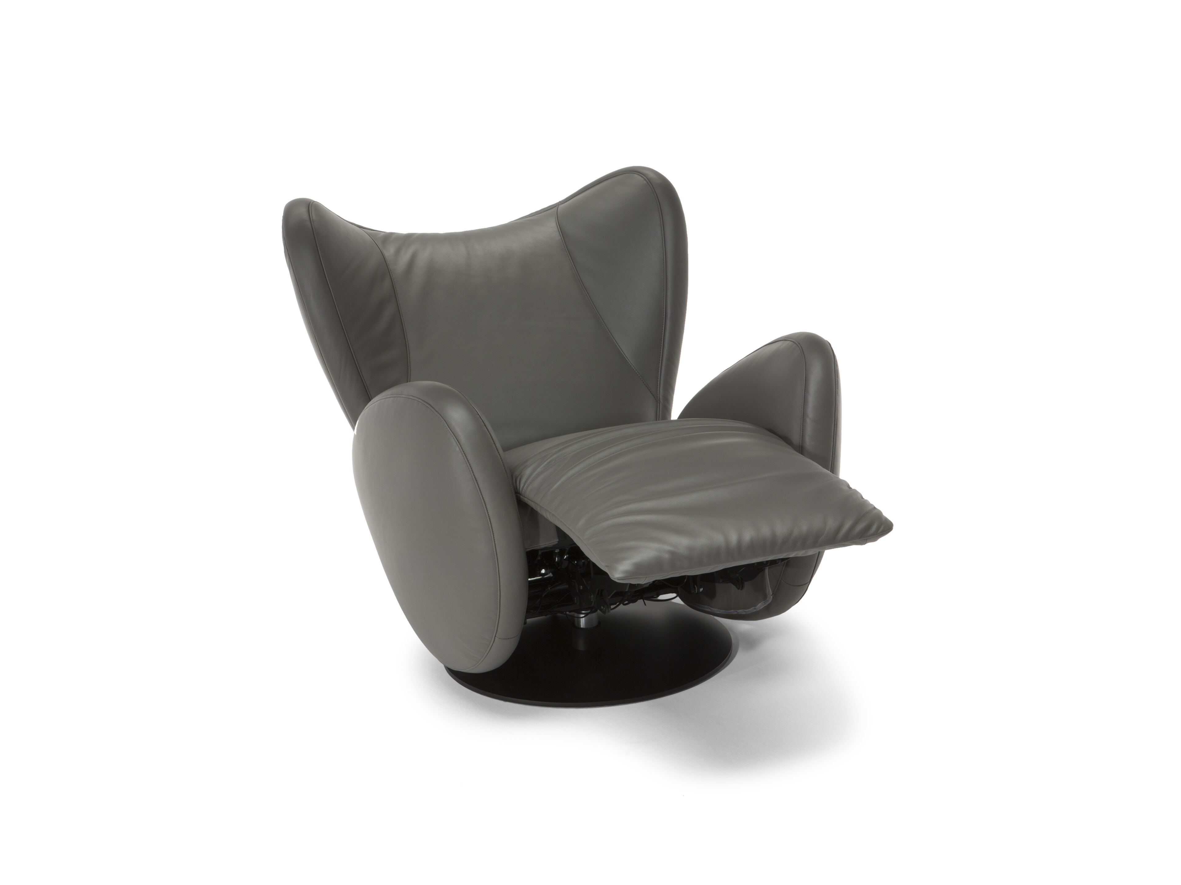 Кожаное кресло с откидывающейся спинкой с подставкой для ног Natuzzi Italia FIORITA ARCH-00023512 - Вид №2