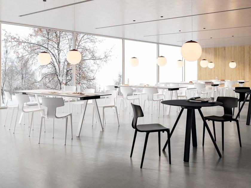 COLOS Прямоугольный стол из HPL и каркас из окрашенной стали Vu sun-id-1410662 - Вид №1