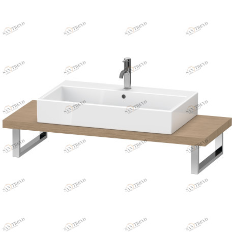 LC100C05252 Консоль для накладной и встраиваемой сверху раковины компакт, Толщина консоли 45 мм L-Cube #LC100C 480 мм Европейский дуб, декор Duravit
