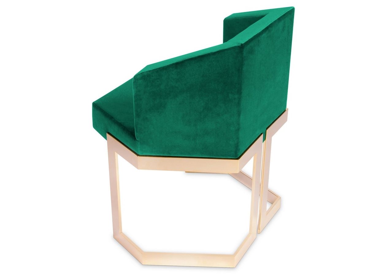 Мягкое бархатное кресло и латунное основание ROYAL STRANGER THE HIVE ARCH-00035233 - Вид №7