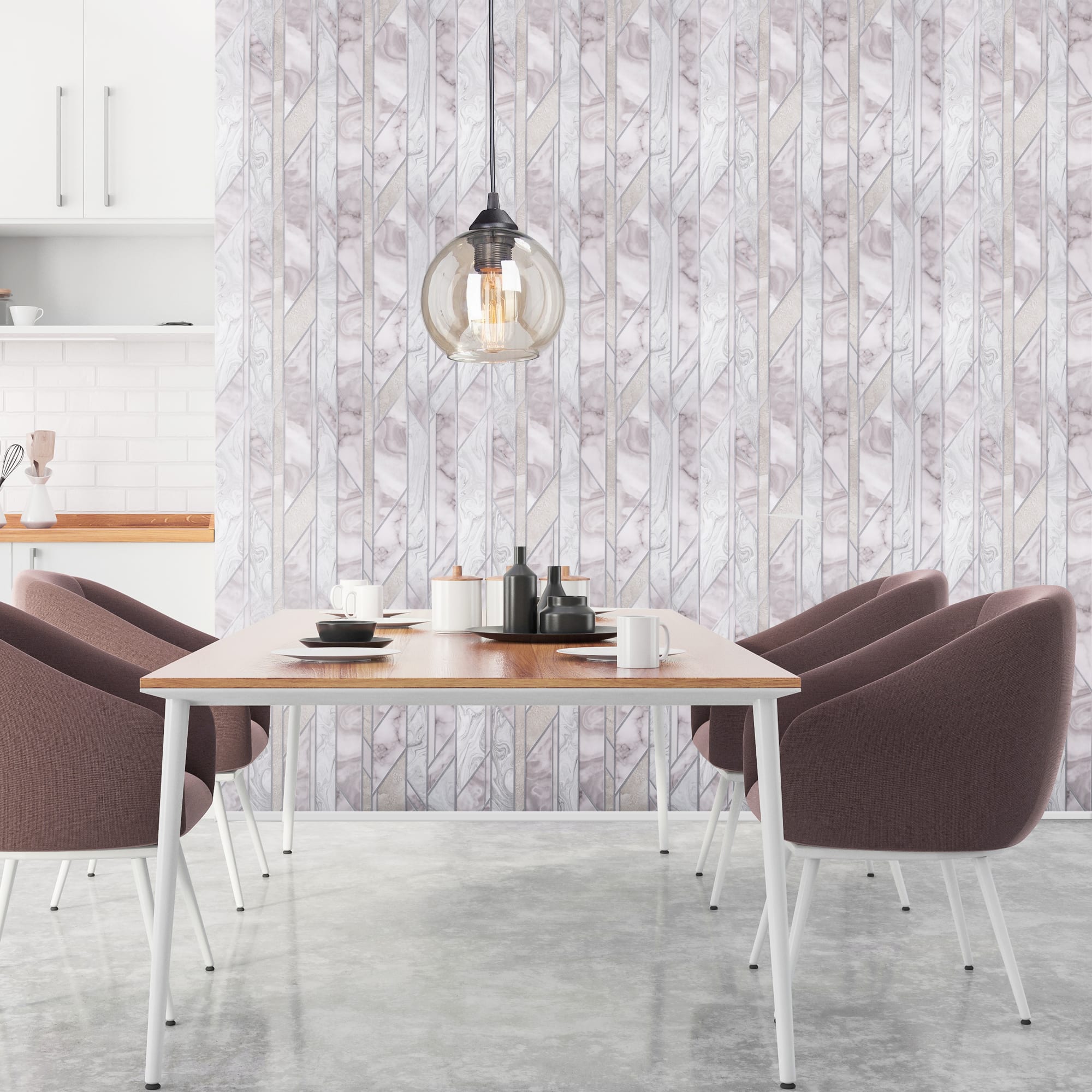 82938307 Обои бумажные серые 0.53 м 9089-21 Топаз Santreyd  - Вид №3