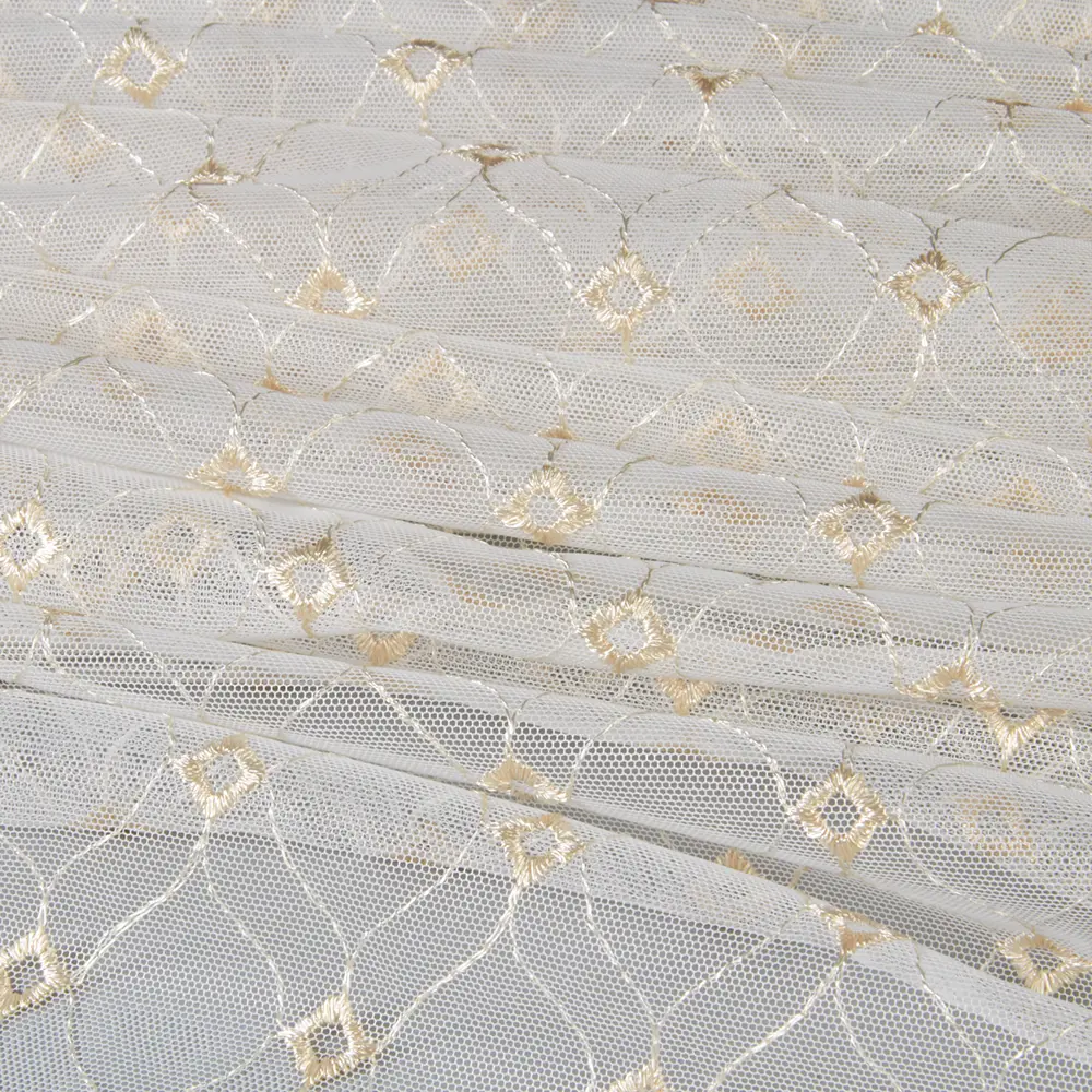 Тюль на ленте «Ромбик» 300x280 см цвет экрю MIAMOZA STLM-2020749 - Вид №2